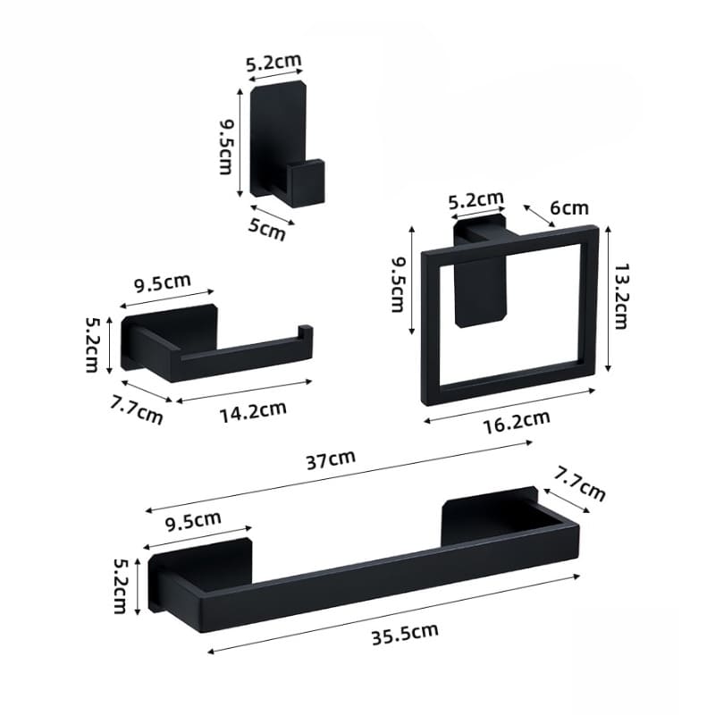 Kit Acessórios para Banheiro Inox 5 Peças Dechouzz