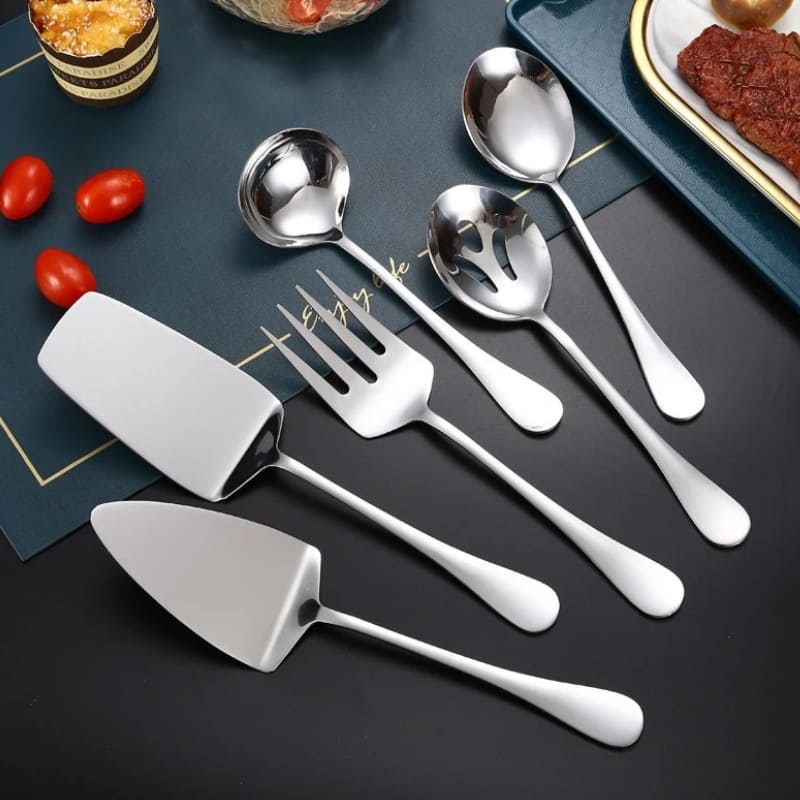 Kit Utensílios de Cozinha 6 Peças Inox Dourado Dechouzz