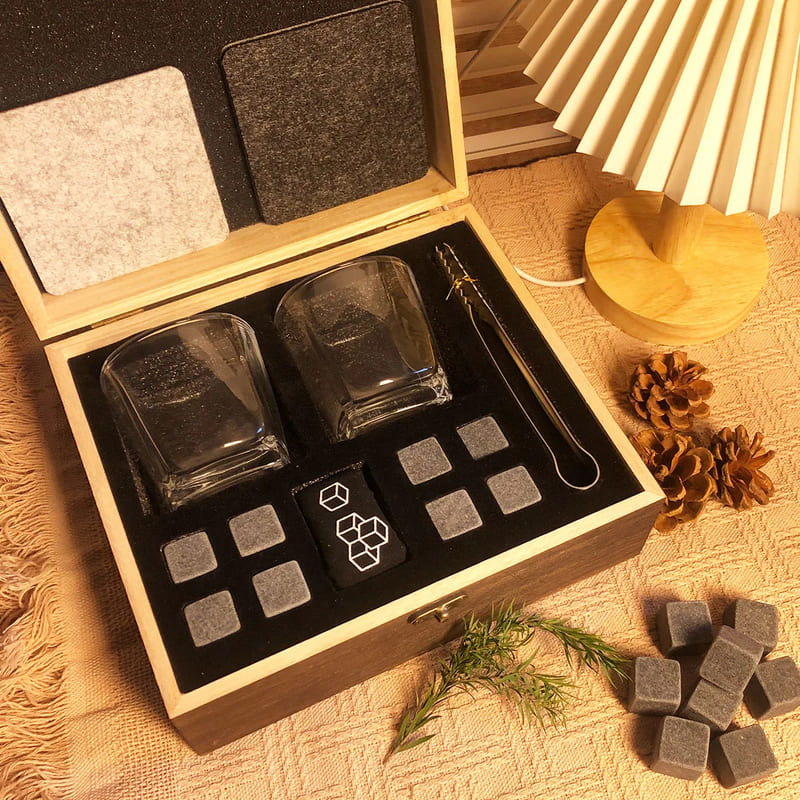 Kit Whisky Copos Cubo de Gelo Pegador Bar em Casa Dechouzz