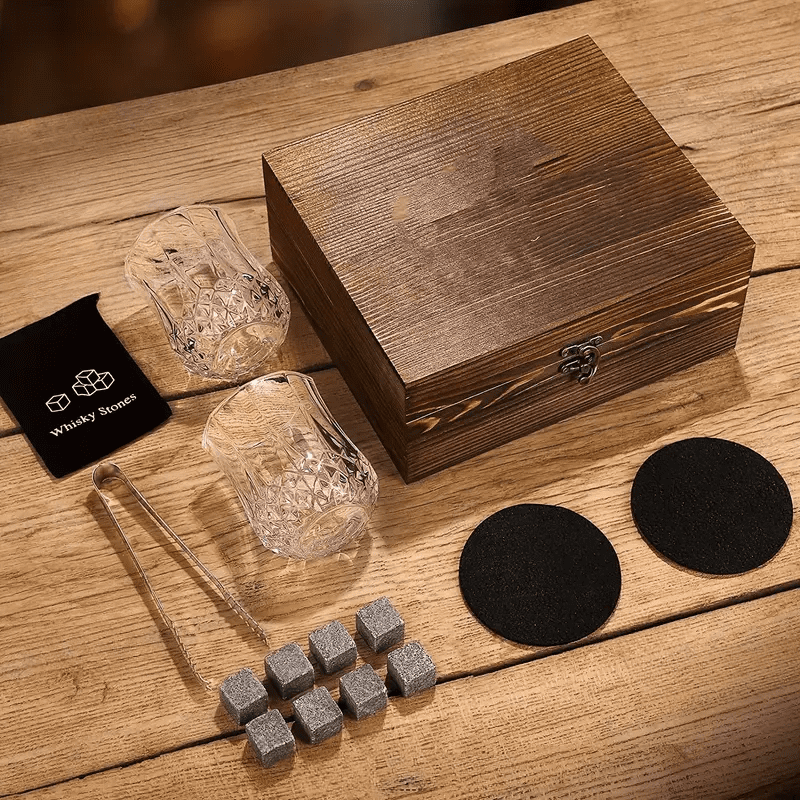 Kit Whisky Copos Cubo de Gelo Pegador Bar em Casa Dechouzz