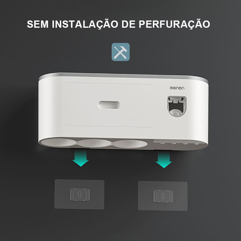 Porta Escova de Dente Dispenser com Gaveta e Copos Dechouzz