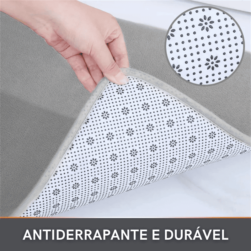 Tapete para Banheiro Antiderrapante Absorvente Veludo Dechouzz